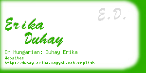 erika duhay business card
